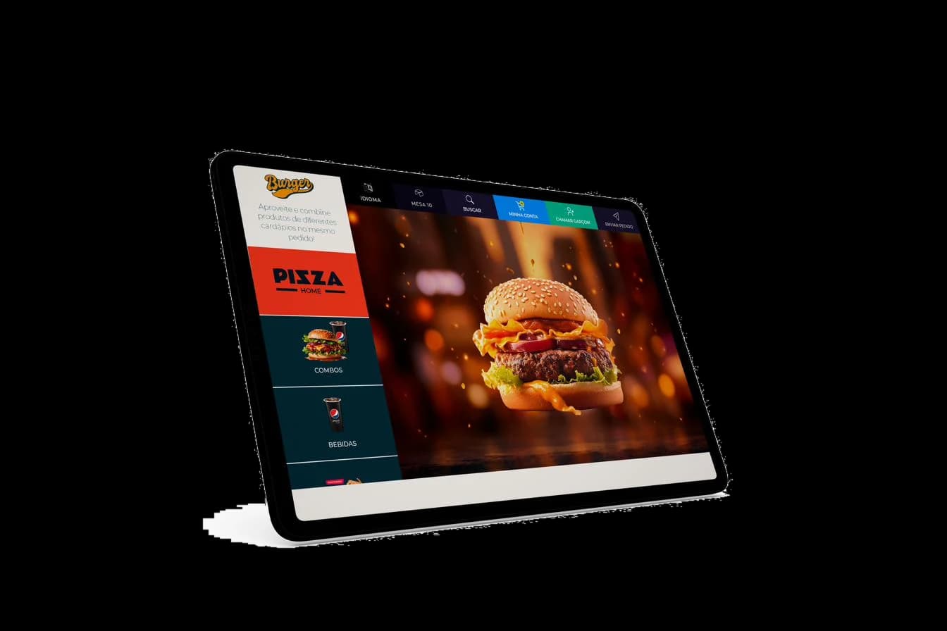 Colibri Tablet: cardápio digital na mesa, com chamada de garçom e conta do cliente